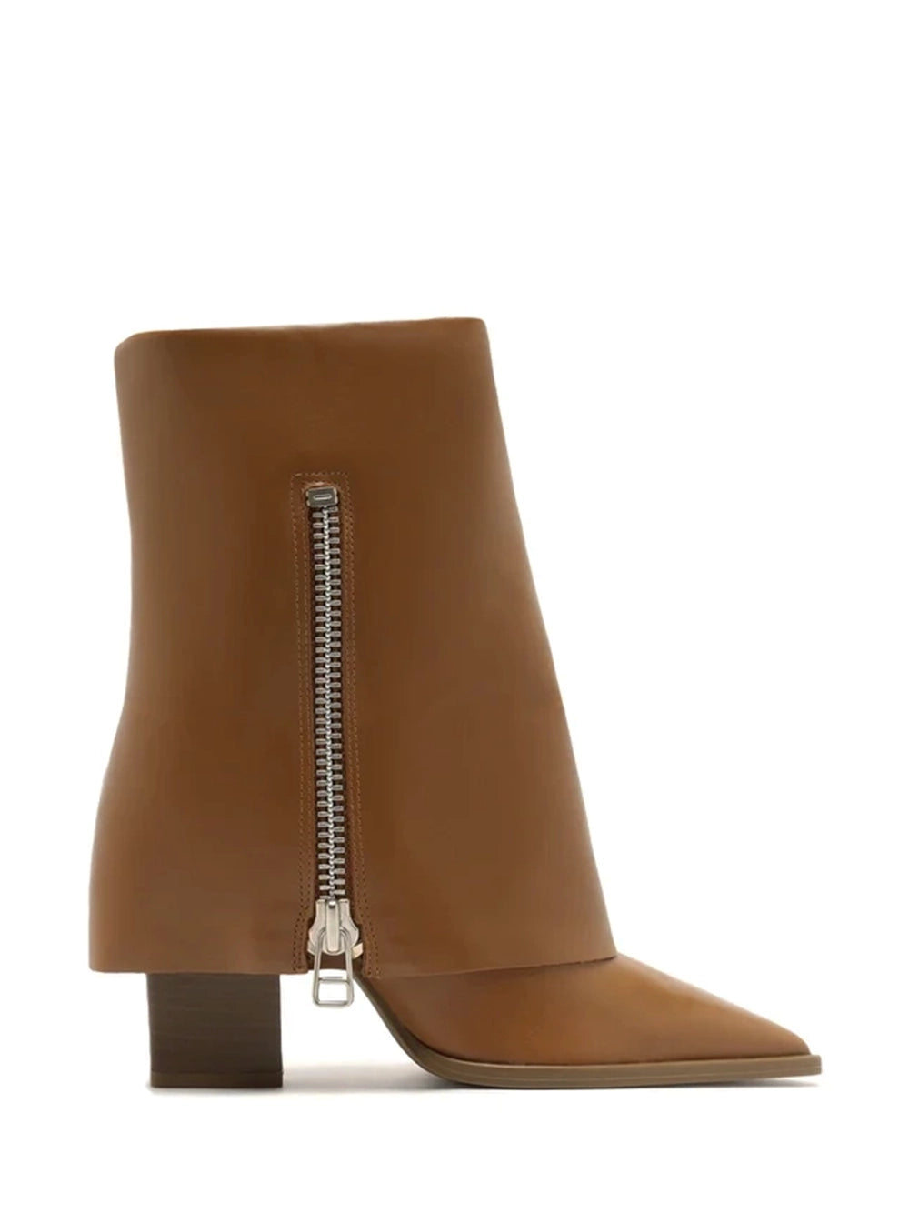 Bota Arezzo em Pele Camel e Biqueira Fina
