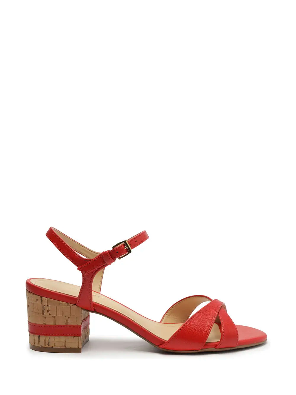 Red Leather Arezzo Strappy Sandals
