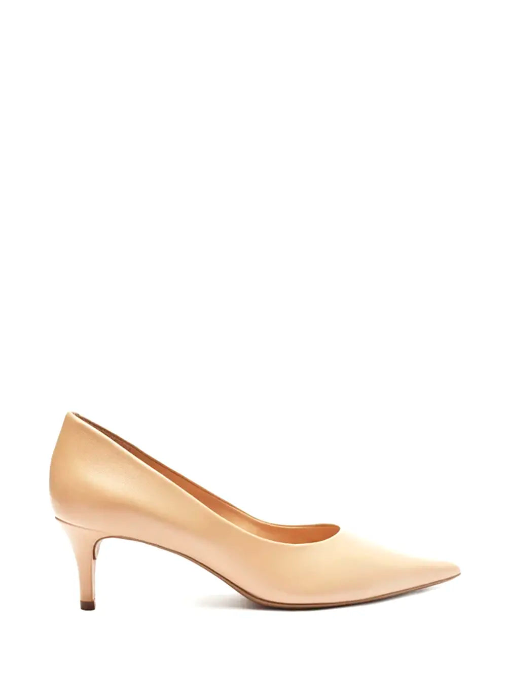 Scarpin Arezzo em Pele Beige e Biqueira Fina