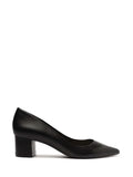 Arezzo Black Leather Court Shoes with Pointed Toe