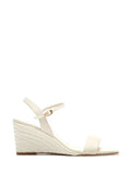 Arezzo White Leather Single Strap Sandal