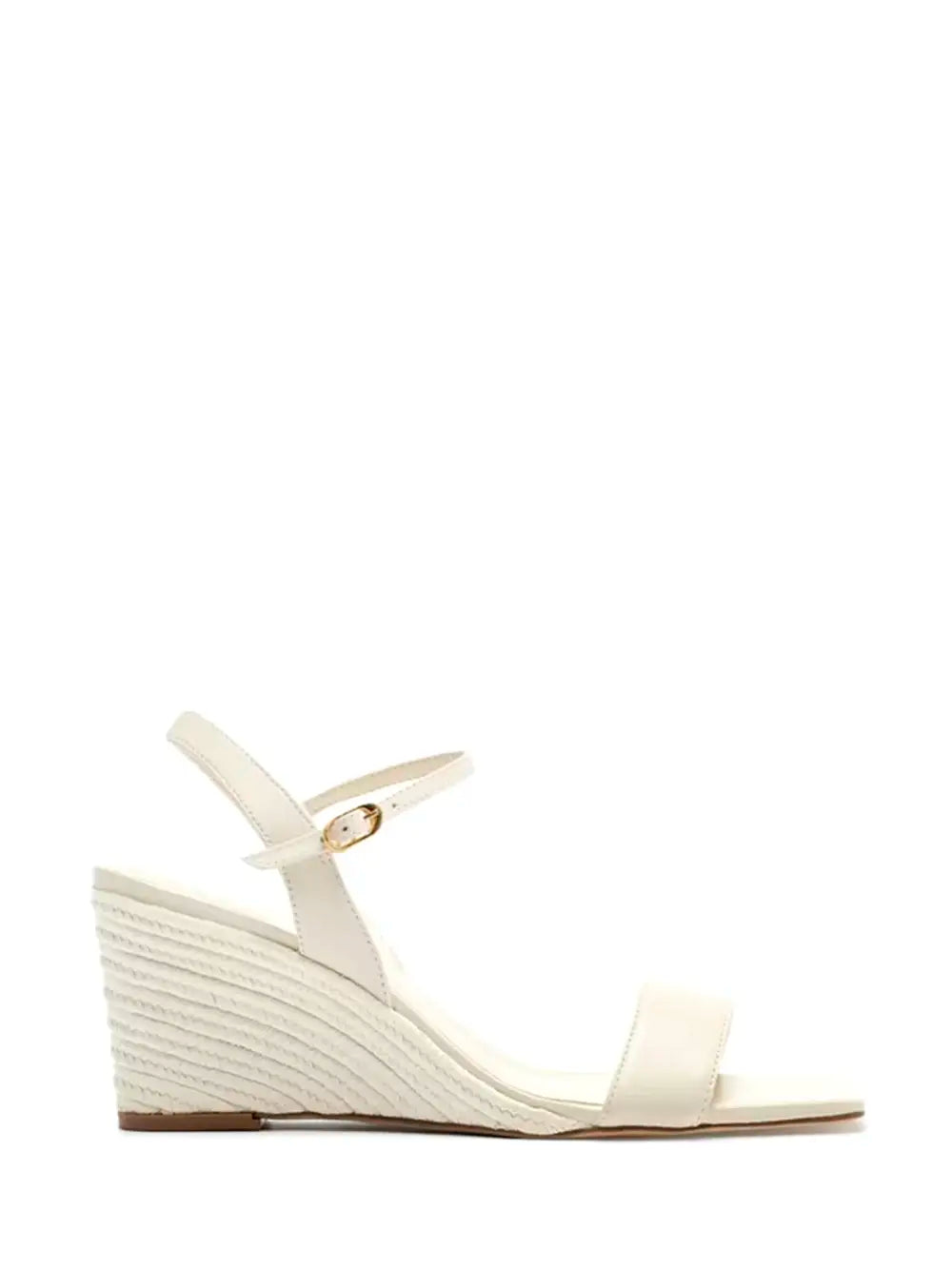Arezzo White Leather Single Strap Sandal