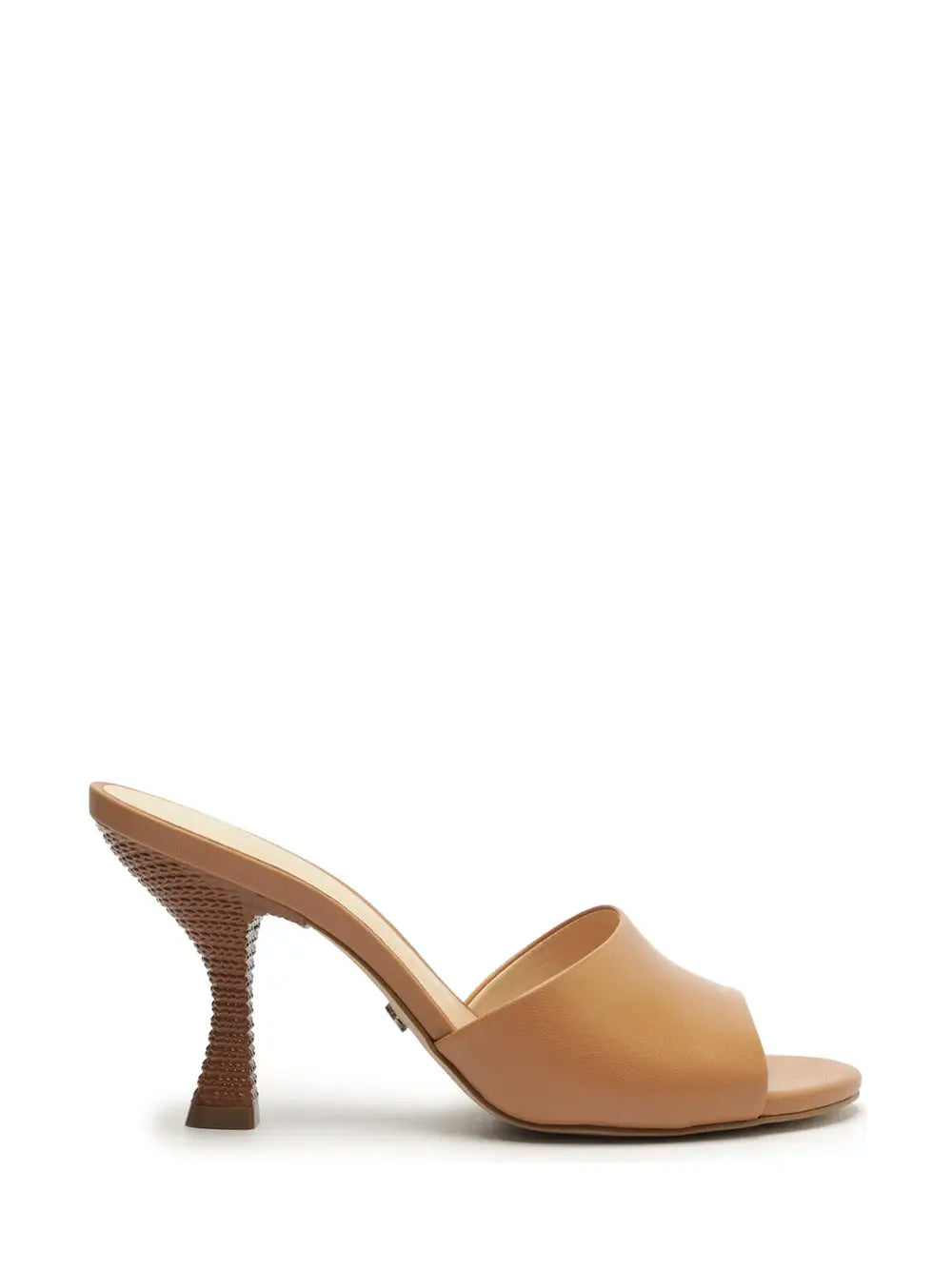 Arezzo Brown Leather Sandals with Medium Stiletto Heel