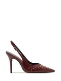 Scarpin Arezzo em Pele Vermelha e Tachas