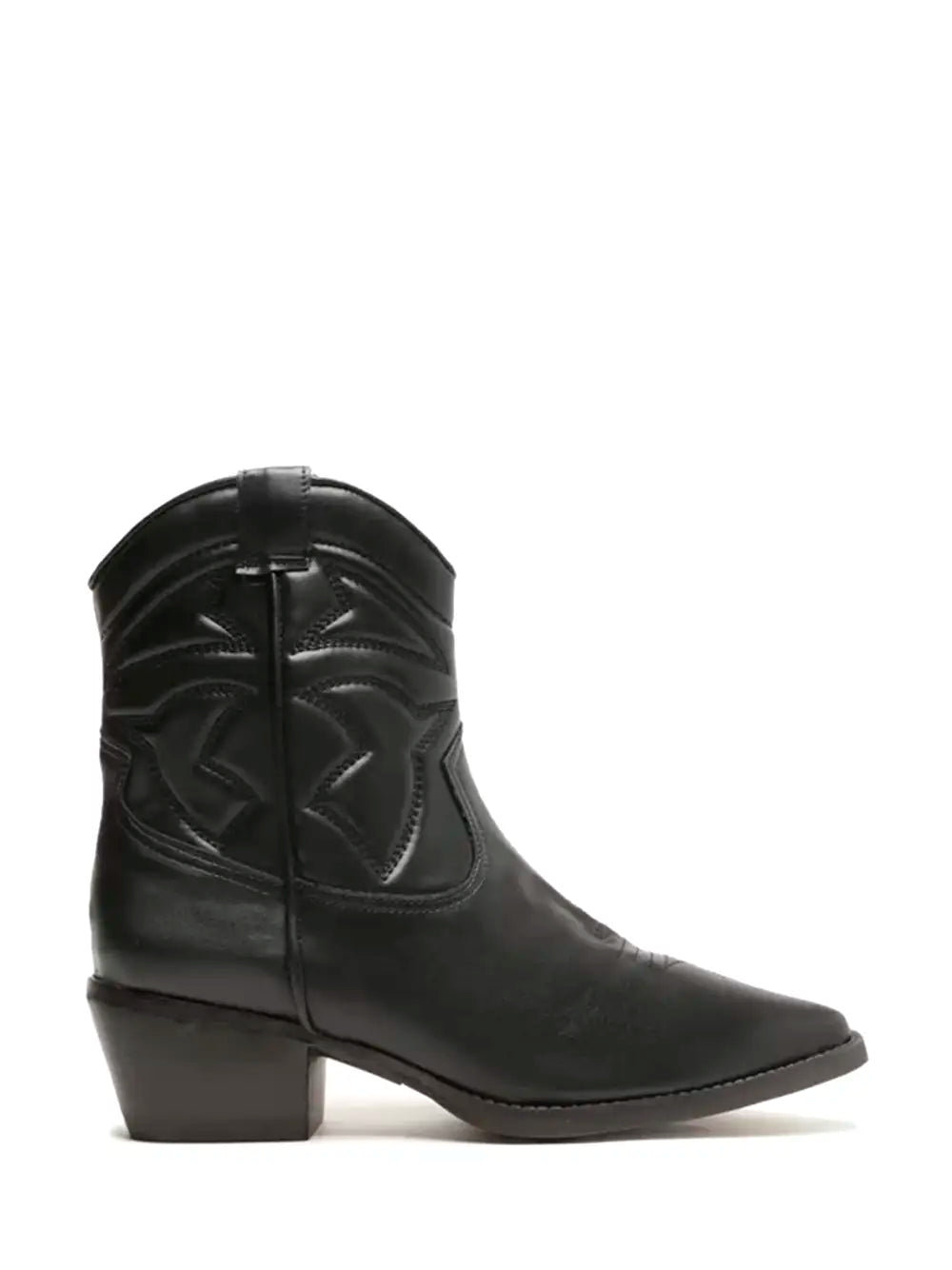Bota Texana Arezzo Preta em Pele
