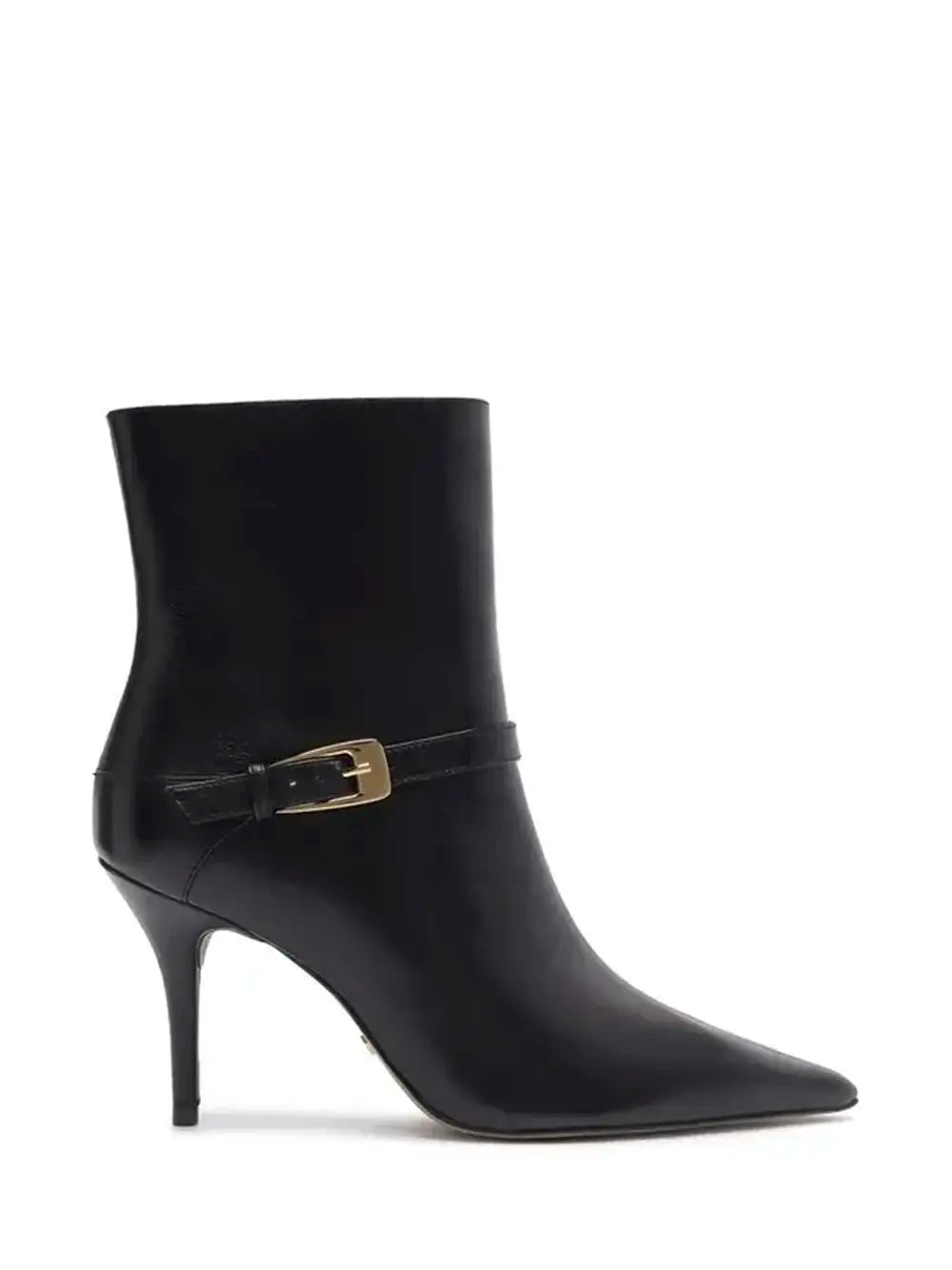 Black Leather Boot with Buckle