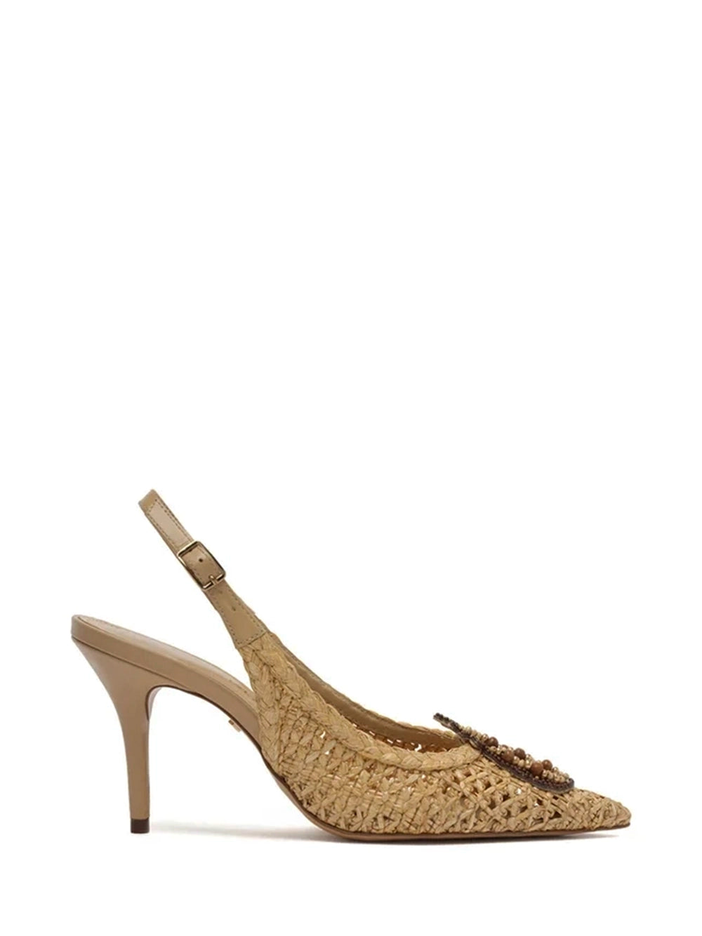 Scarpin em Palha Tressê Slingback