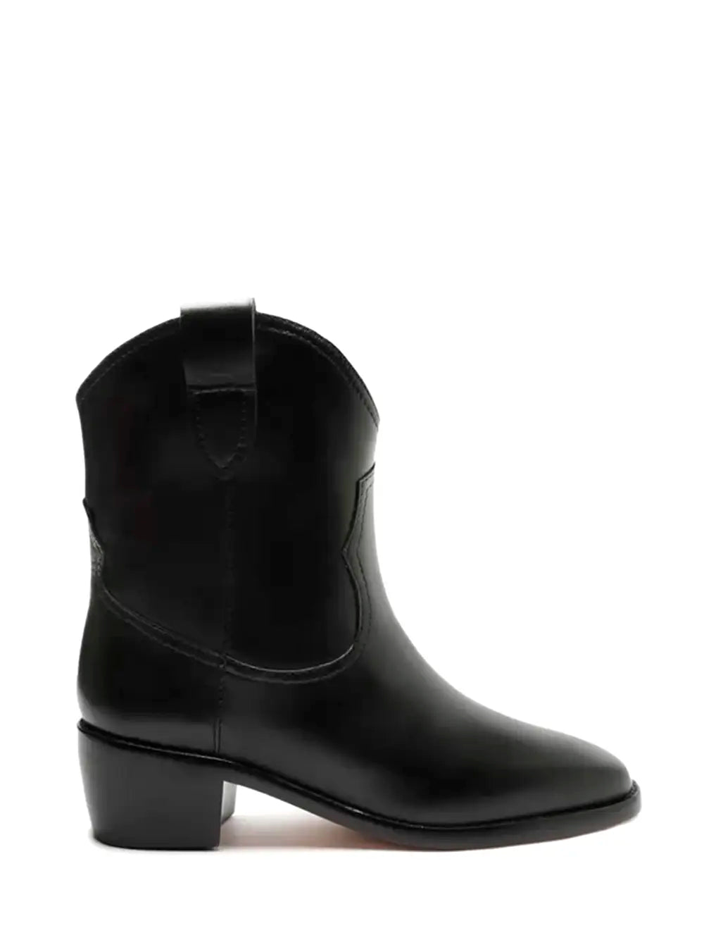 Bota Texana Arezzo Preta em Pele