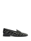Loafer Arezzo Preto em Pele com Tachinhas