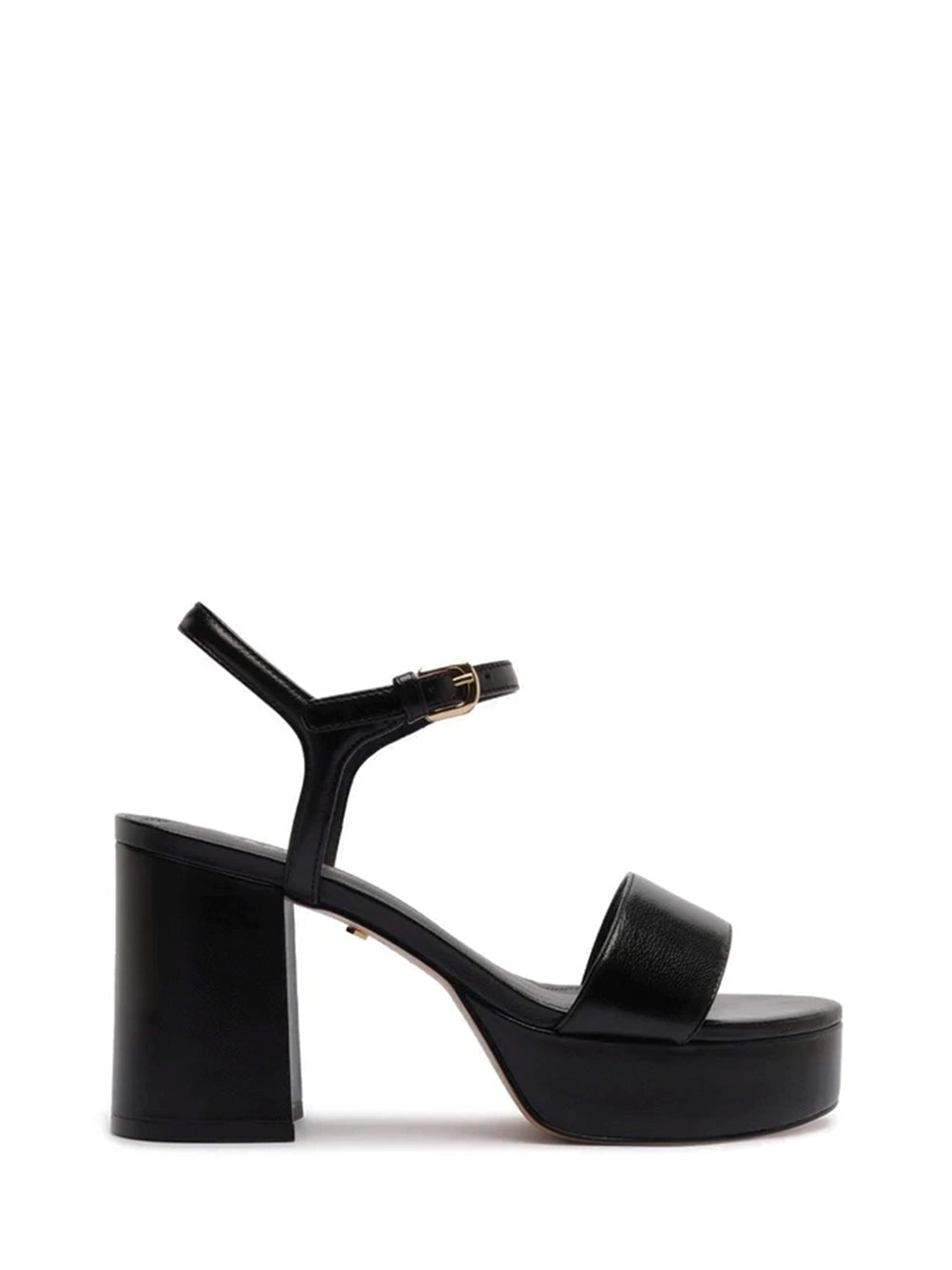 Black Leather Platform Sandals