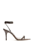 Arezzo Paisley Print Brown Strappy Sandals