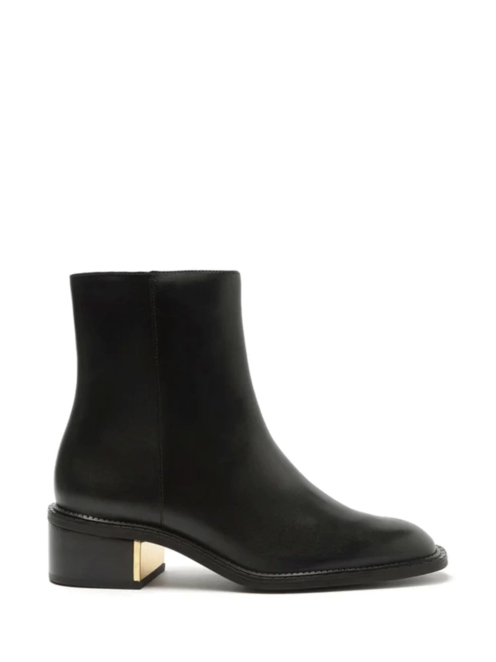 Bota Arezzo Preta em Pele e Cano Médio