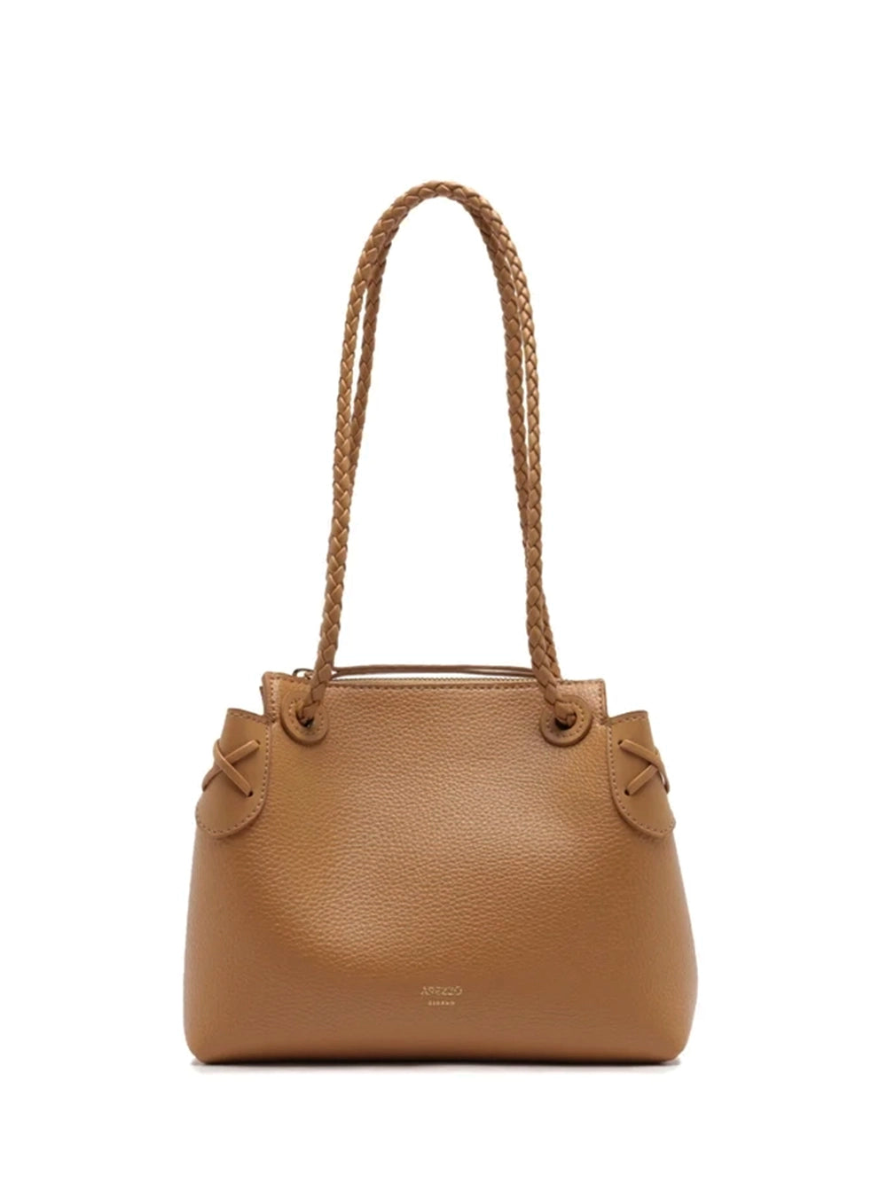 Medium Brown Leather Bag with Shoulder Strap