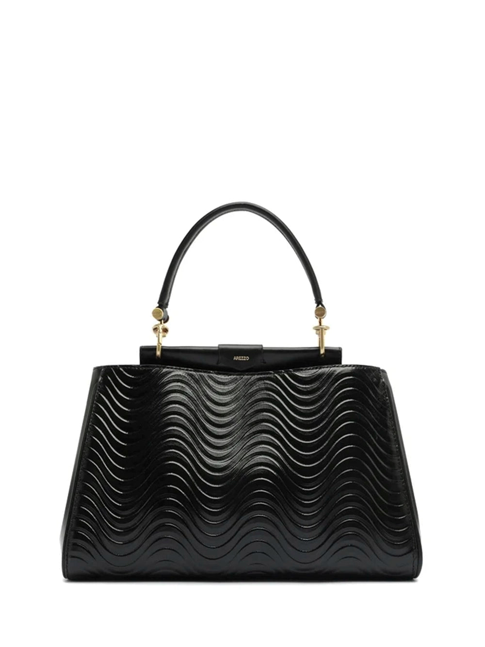 Black Leather Maxi Tote Bag