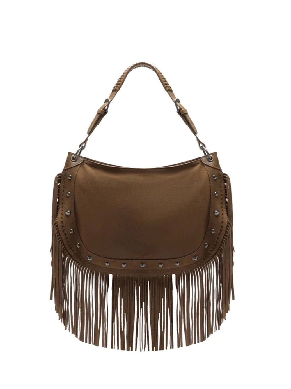 Mala Hobo Maxi em Camurça Castanha