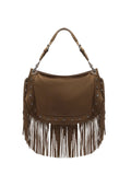 Mala Hobo Maxi em Camurça Castanha