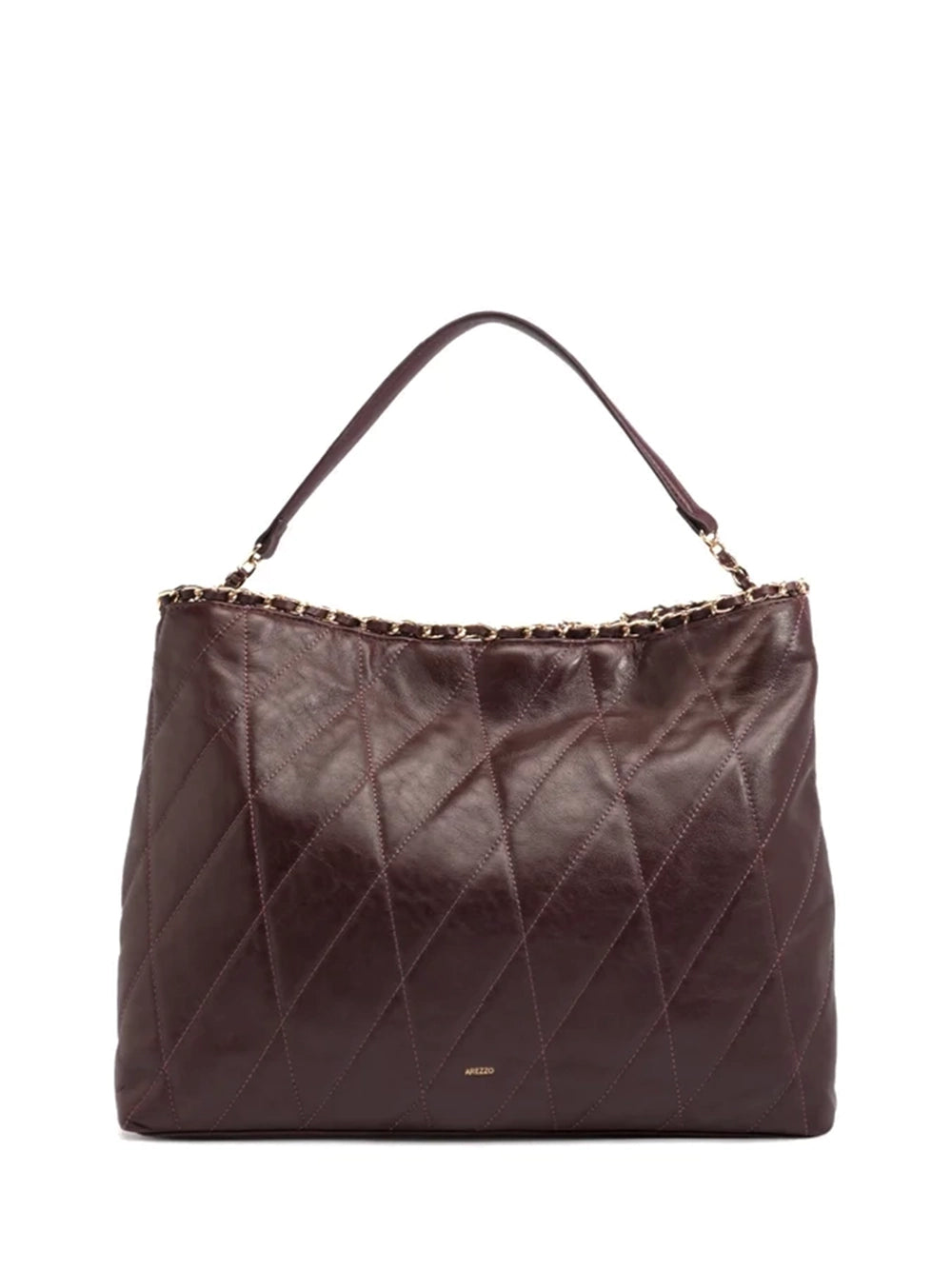 Mala Hobo Arezzo em Pele Bordô