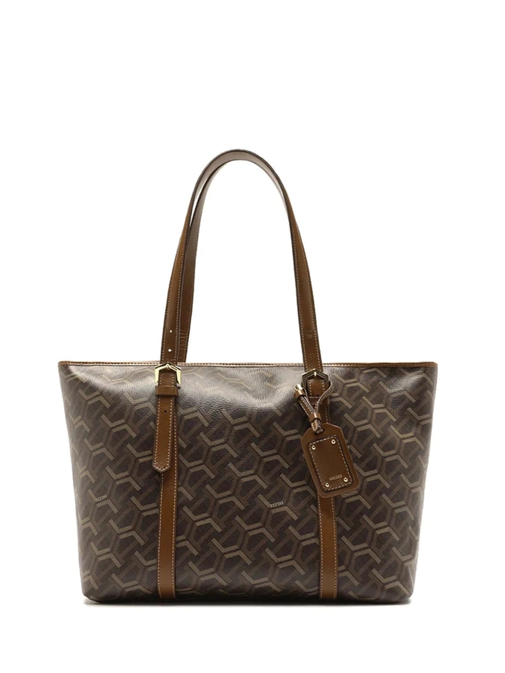 Mala Shopper Arezzo em Pele Castanha