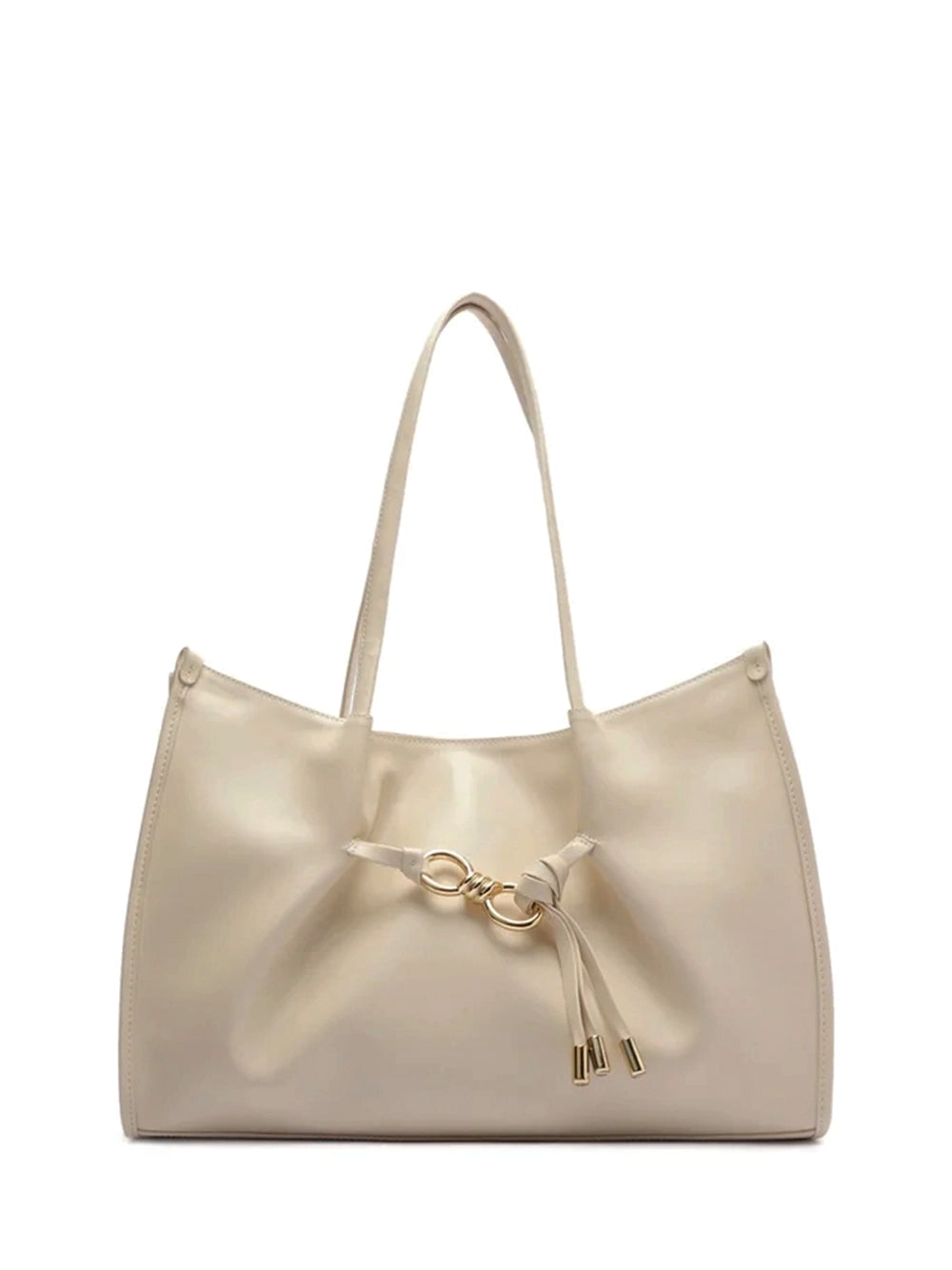 Mala Shopper Maxi em Pele Branca