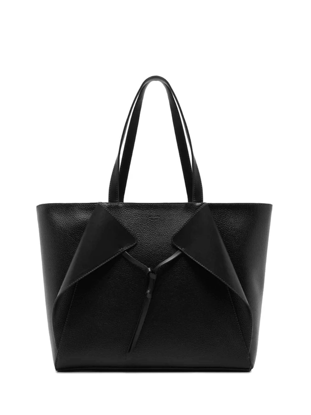 Mala Shopper Arezzo Preta em Pele