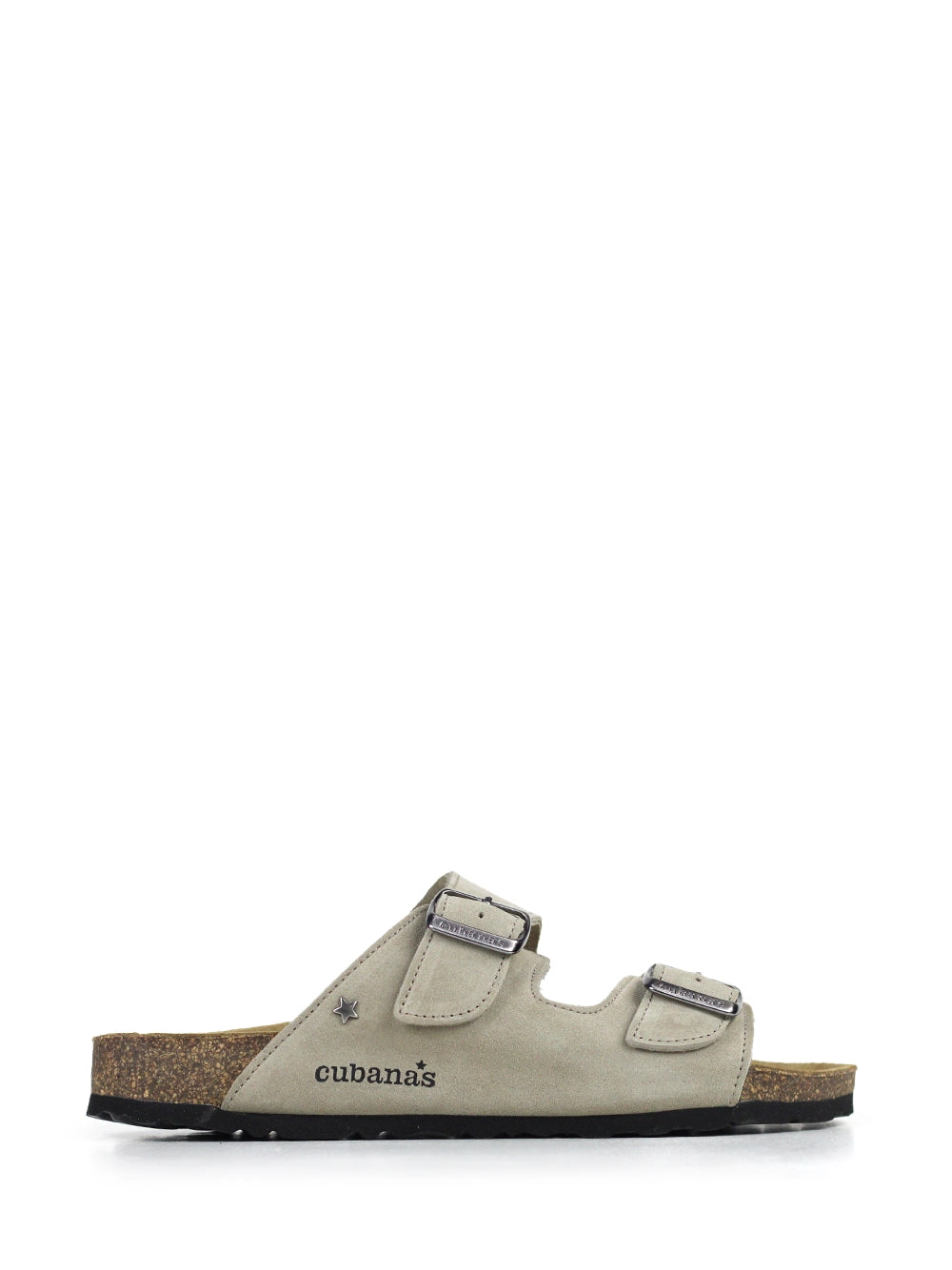 Men's Grey Suede Two-Strap Sandals