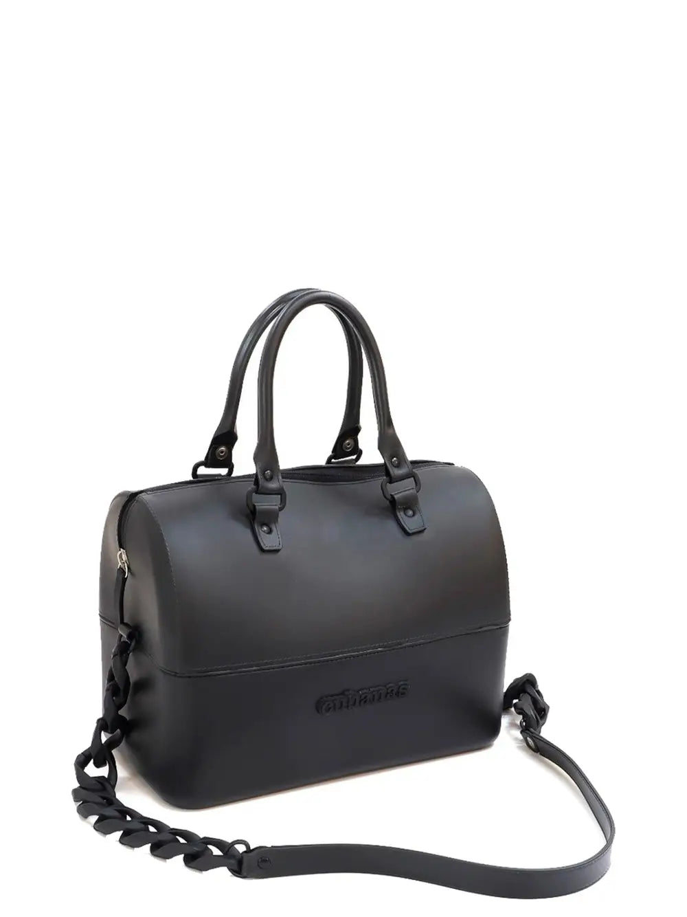 Black Maxi Bag with Chain Strap