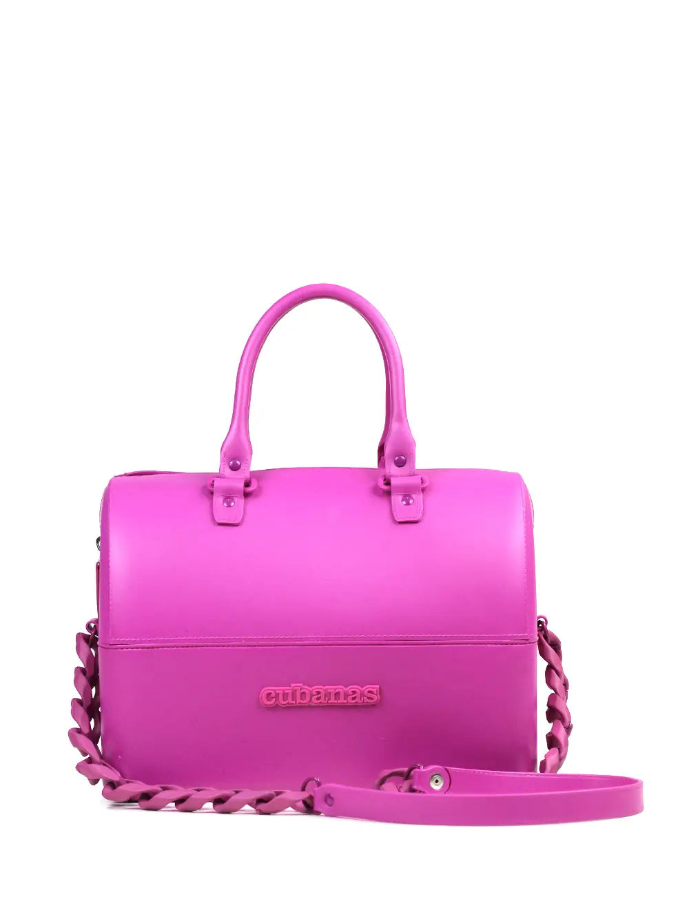 Pink Maxi Bag with Chain Strap