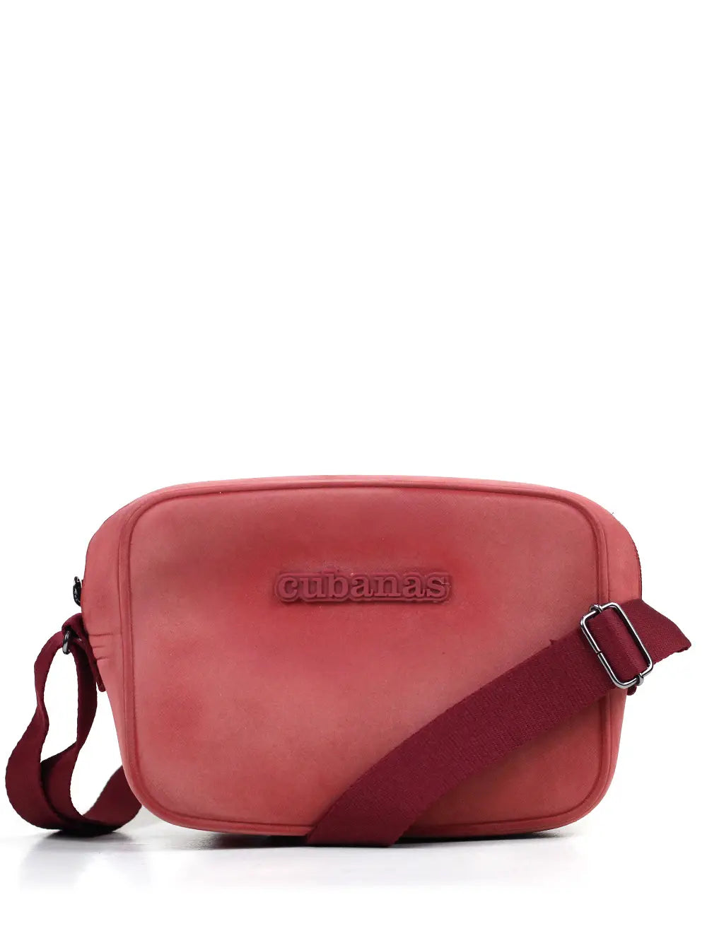 Red Bag with Nubuck Finish and Shoulder Strap