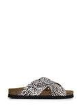 Animal Print Carmo Sandals with Crisscross Straps