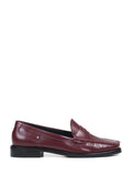 Loafer Bordeaux Raso em Pele