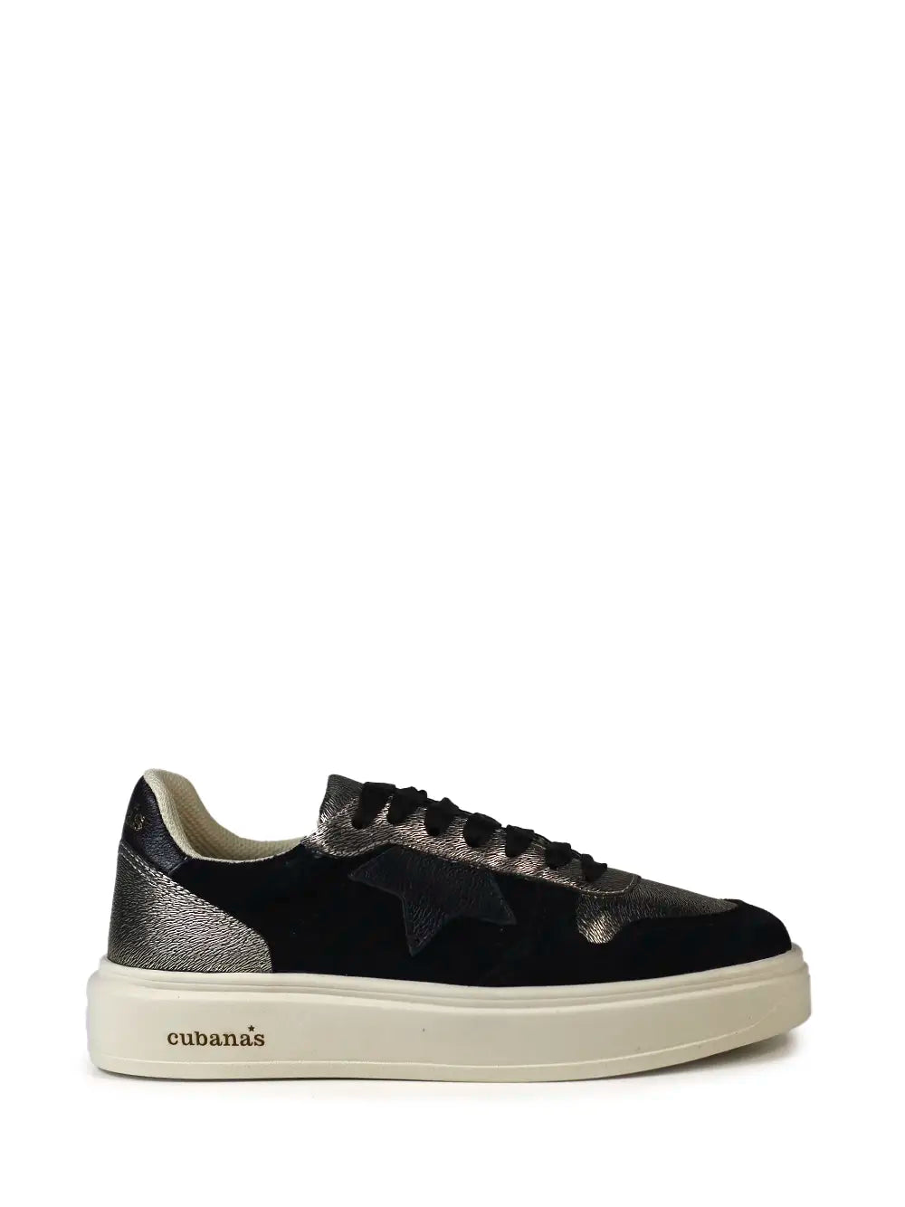 Black Suede Sneakers with Chunky Sole