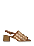 Braided Brown Leather Sandals