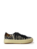 Zebra Print and Glitter Sneakers