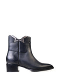 Black Leather Boot with Star Cut-Out