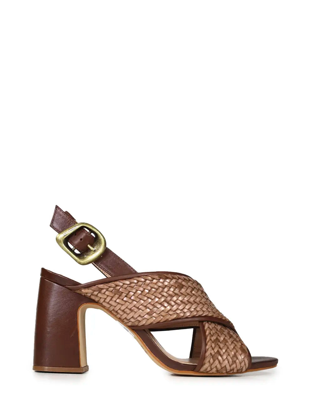 Braided Brown Leather Sandals