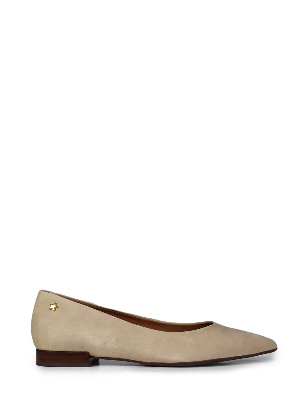 Sabrina em Pele Beige e Biqueira Fina