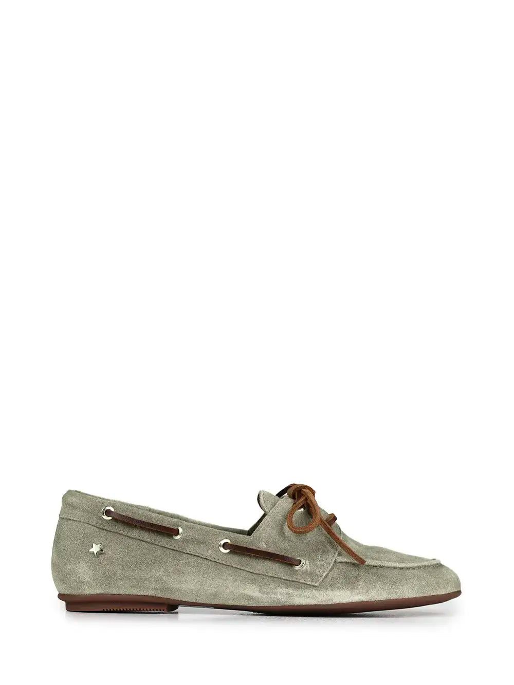 Brown Suede Loafers with Bow