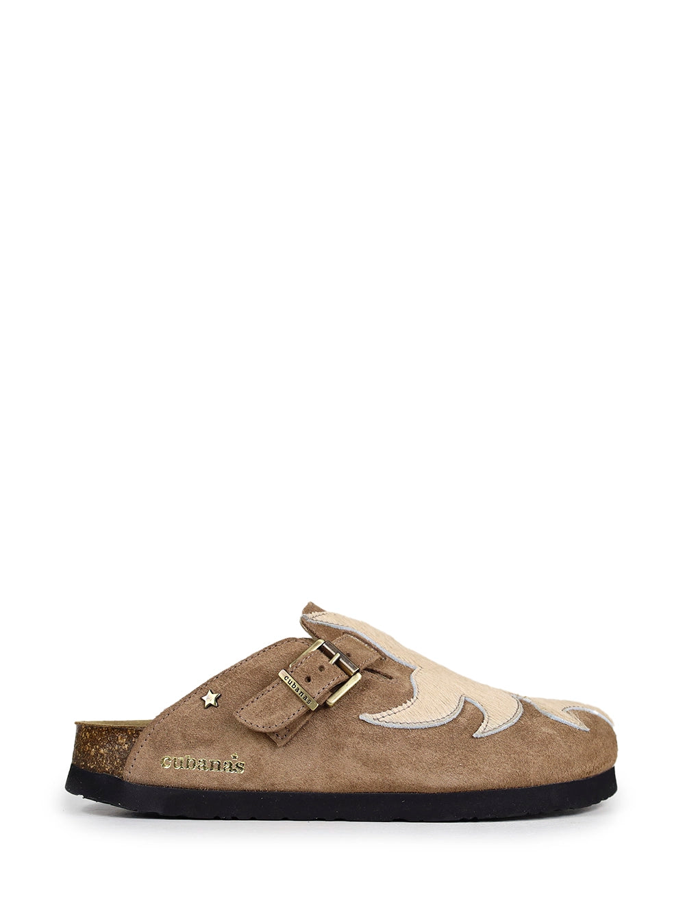 Maria Camel Suede and Fur Sandals