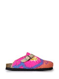 "Ti Maria" Pink Arraiolos Wool Sandals
