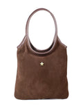 Brown Suede Shoulder Bag