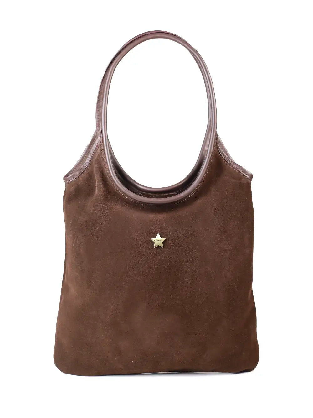 Brown Suede Shoulder Bag