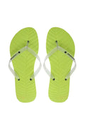 Chinelo Verde com Tira Transparente
