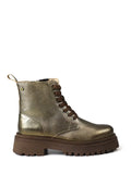 Gold Leather Boot with Chunky Sole