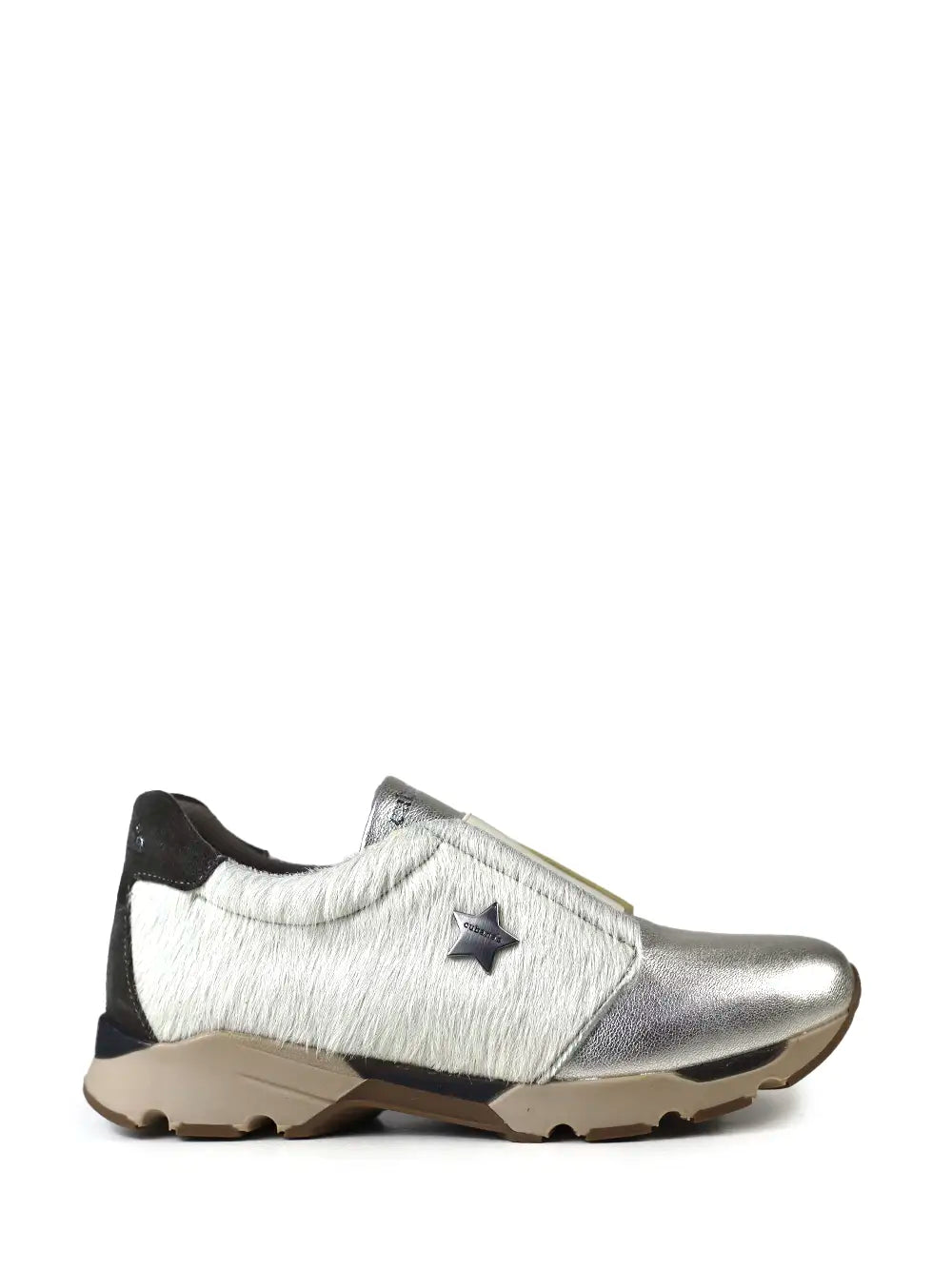 White Faux Fur Sneakers