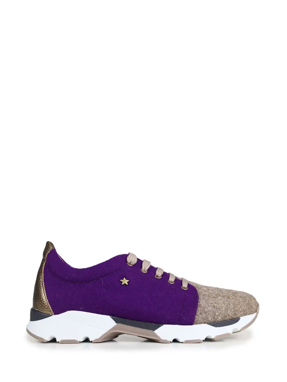 Purple and Grey Burel Sneakers