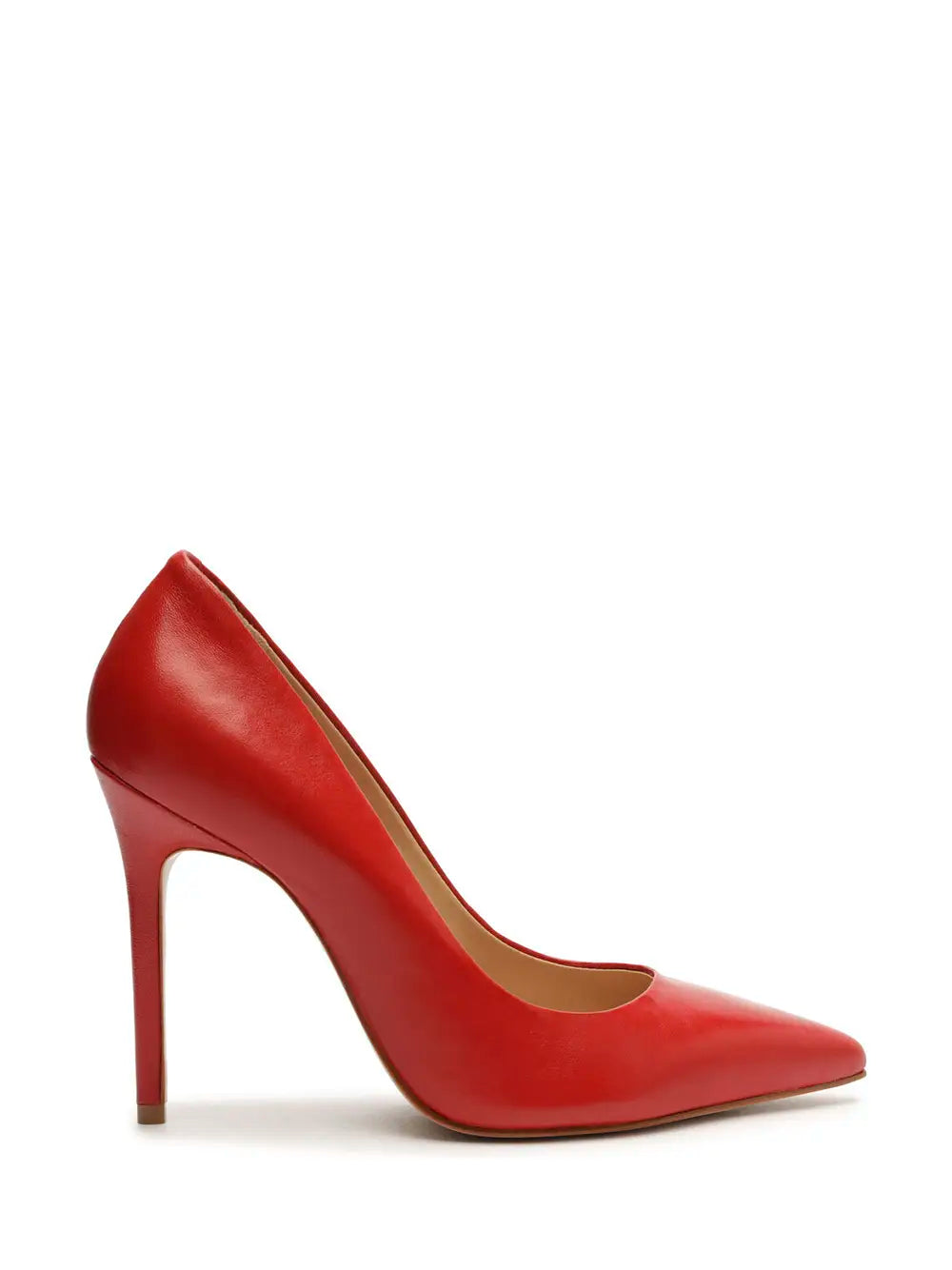 Schutz Red Leather Pointed Toe Pumps