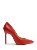 Schutz Red Leather Pointed Toe Pumps