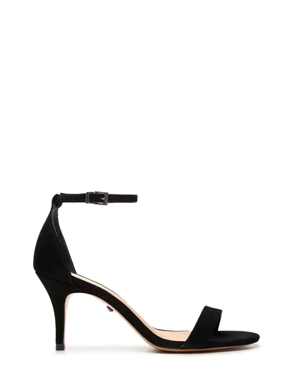 Black Suede Schutz Sandals with Stiletto Heel