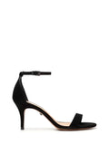 Black Suede Schutz Sandals with Stiletto Heel