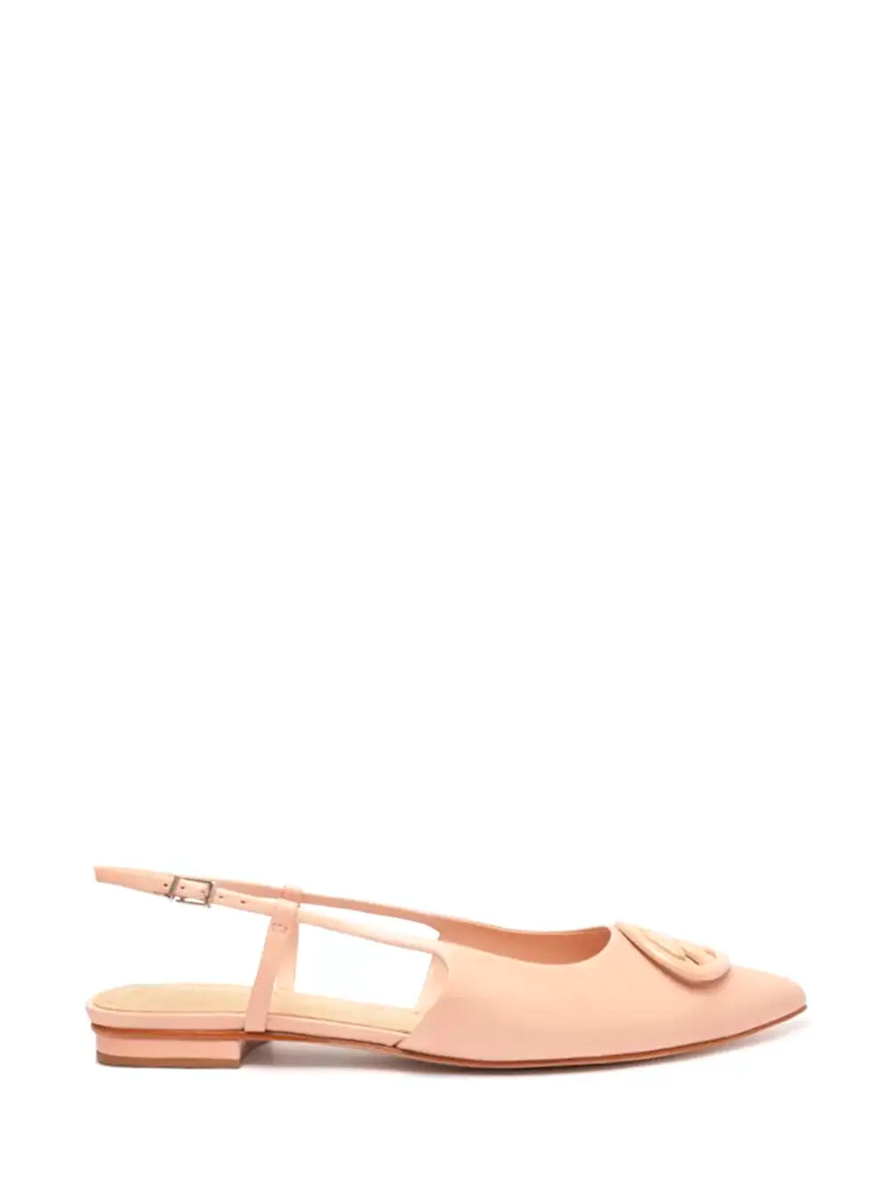 Mule Schutz em Pele Beige e Pormenor na Biqueira